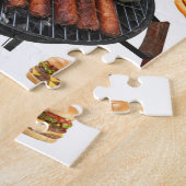 Jigzaag Puzzle Barbecue Legpuzzel (Zijkant)