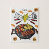 Jigzaag Puzzle Barbecue Legpuzzel (Verticaal)