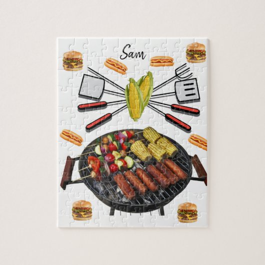 Jigzaag Puzzle Barbecue Legpuzzel (Verticaal)