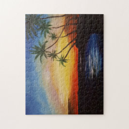 Jigzaag Puzzle Beach Sunset by JPDenyer Legpuzzel