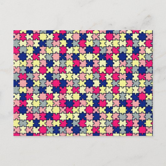 Jigzaag Puzzle Briefkaart (Voorkant)