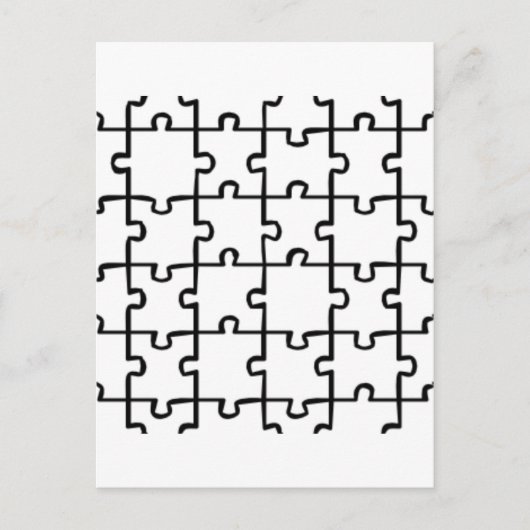 Jigzaag Puzzle Briefkaart (Voorkant)