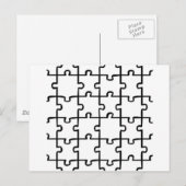 Jigzaag Puzzle Briefkaart (Voorkant / Achterkant)