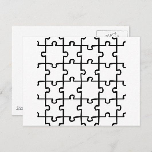 Jigzaag Puzzle Briefkaart (Voorkant / Achterkant)