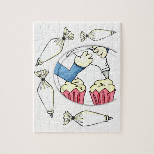 Jigzaag Puzzle Cake Decorator Legpuzzel (Verticaal)