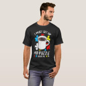 Jigzaag Puzzle Coffee Drinker Caffeinated Quote T-shirt (Voorkant volledig)