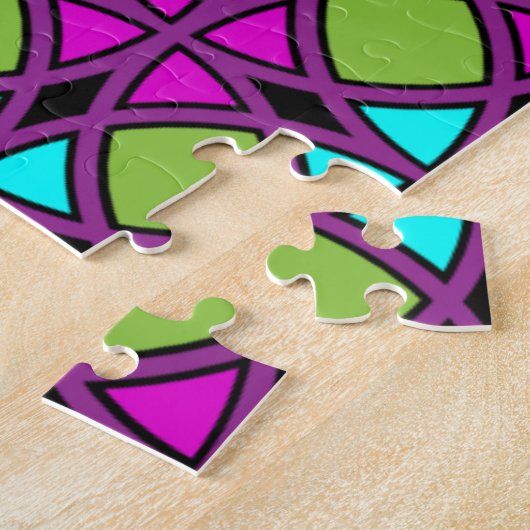 Jigzaag Puzzle - Complex design - neonthema Legpuzzel (Zijkant)