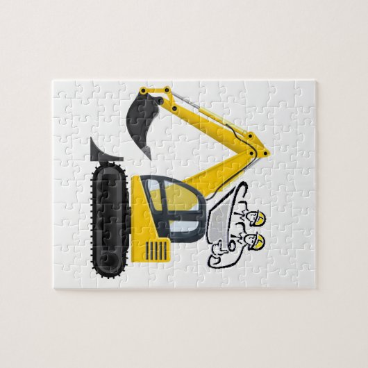 Jigzaag Puzzle Construction Legpuzzel (Horizontaal)