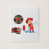 Jigzaag Puzzle Fireman Legpuzzel (Verticaal)