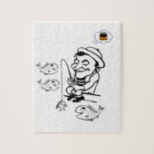 Jigzaag Puzzle Fisherman Legpuzzel (Verticaal)