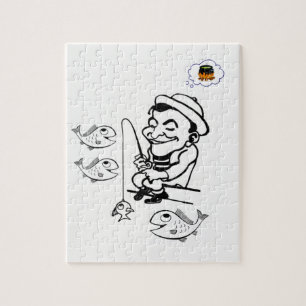Jigzaag Puzzle Fisherman Legpuzzel