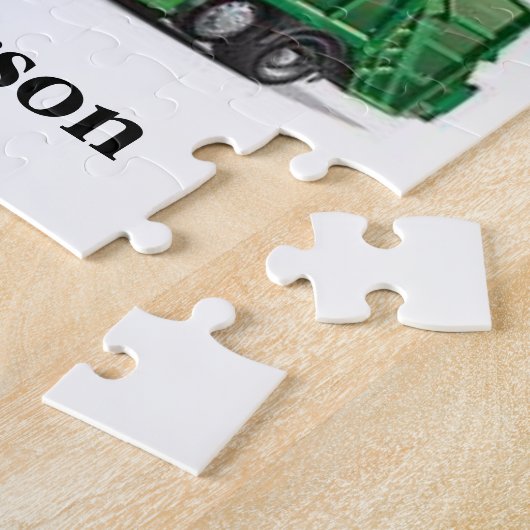 Jigzaag Puzzle Garbage Truck Legpuzzel (Zijkant)