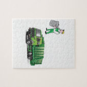 Jigzaag Puzzle Garbage Truck Legpuzzel (Horizontaal)