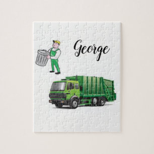 Jigzaag Puzzle Garbage Truck Legpuzzel