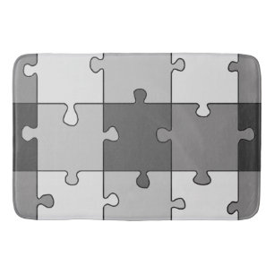 Jigzaag Puzzle Gray Tones Badmat