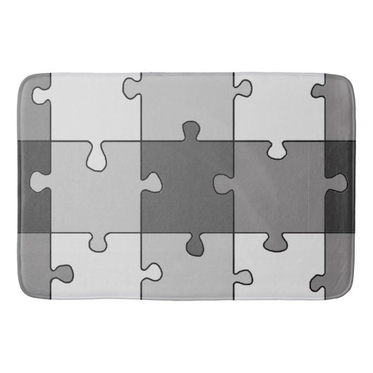 Jigzaag Puzzle Gray Tones Badmat (Voorkant)