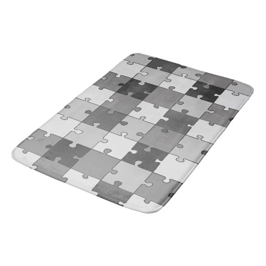 Jigzaag Puzzle Gray Tones Badmat (Gekanteld)
