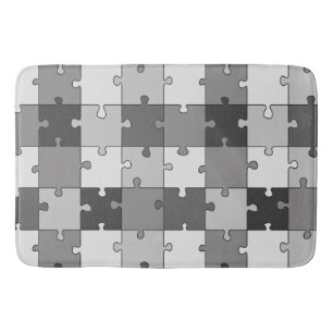 Jigzaag Puzzle Gray Tones Badmat