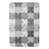 Jigzaag Puzzle Gray Tones Badmat (Voorkant Verticaal)