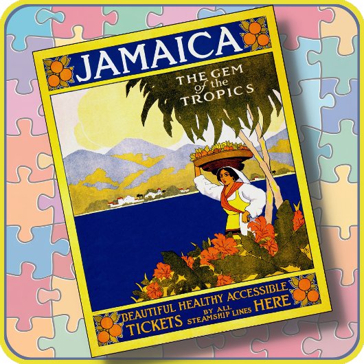 Jigzaag Puzzle - Jamaica - Gem of the Tropics Legpuzzel