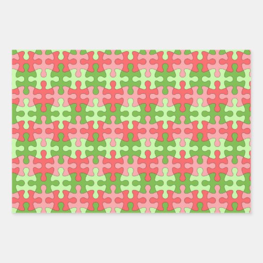 Jigzaag Puzzle Lovers Wrapping Paper Set (Voorkant 2)