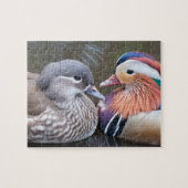 Jigzaag Puzzle: Mandarijnse eenden Legpuzzel (Horizontaal)