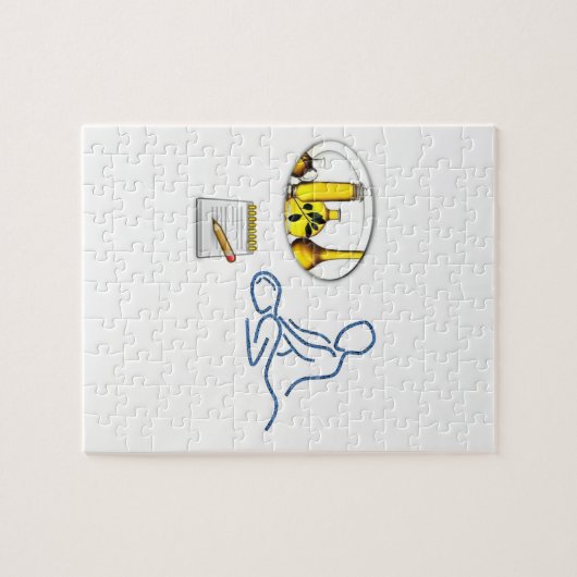 Jigzaag Puzzle Massuese Legpuzzel (Horizontaal)