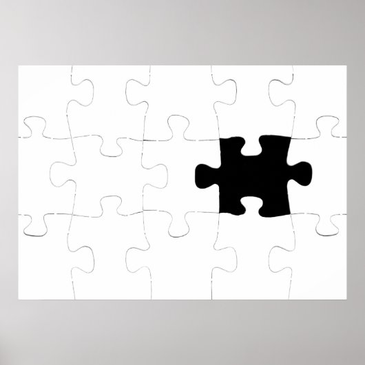 Jigzaag Puzzle met Poster ontbrekende stukken (Voorkant)