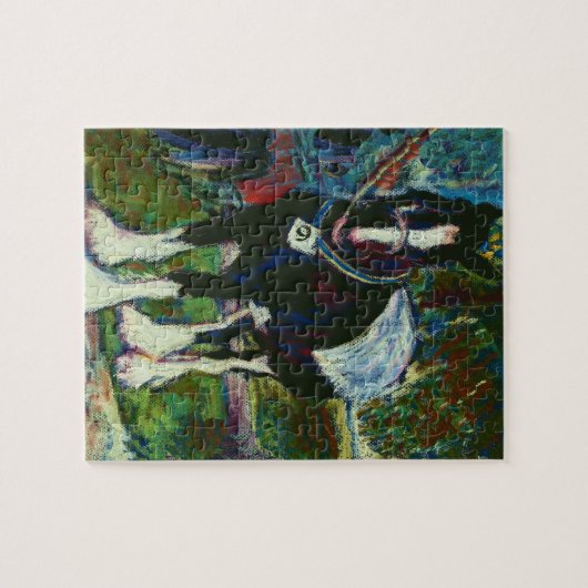 Jigzaag Puzzle met Shire Horse Legpuzzel (Horizontaal)