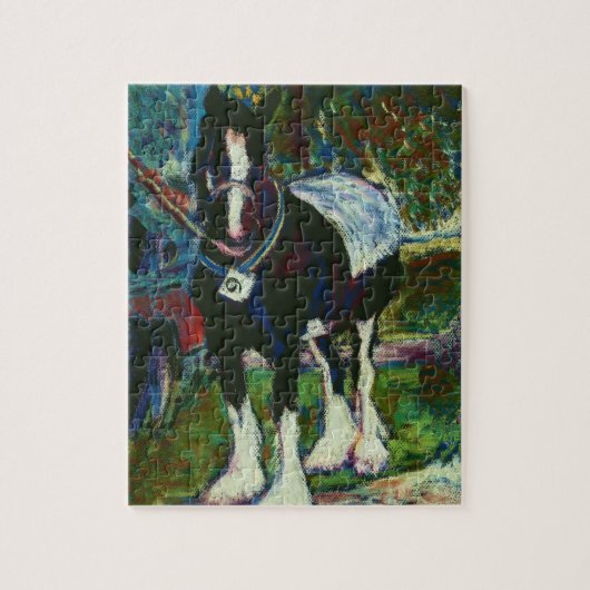 Jigzaag Puzzle met Shire Horse Legpuzzel (Verticaal)