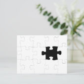 Jigzaag Puzzle met verdwenen stuk Briefkaart (Staand voorkant)