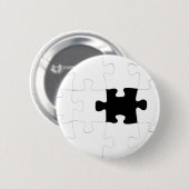 Jigzaag Puzzle met verdwenen stuk Ronde Button 5,7 Cm (Voorkant /achterkant)