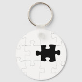 Jigzaag Puzzle met verdwenen stuk Sleutelhanger (Voorkant)