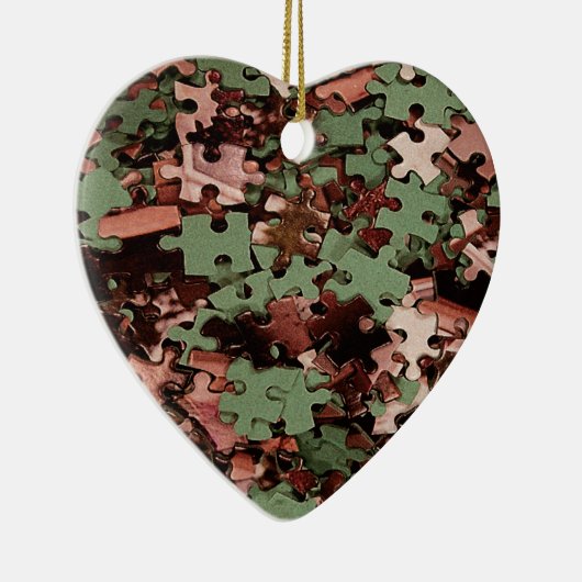 Jigzaag Puzzle Novelty Keramisch Ornament (Rechts)