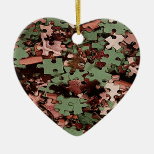 Jigzaag Puzzle Novelty Keramisch Ornament