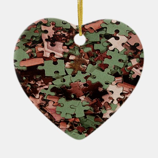 Jigzaag Puzzle Novelty Keramisch Ornament (Voorkant)