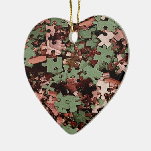 Jigzaag Puzzle Novelty Keramisch Ornament (Links)