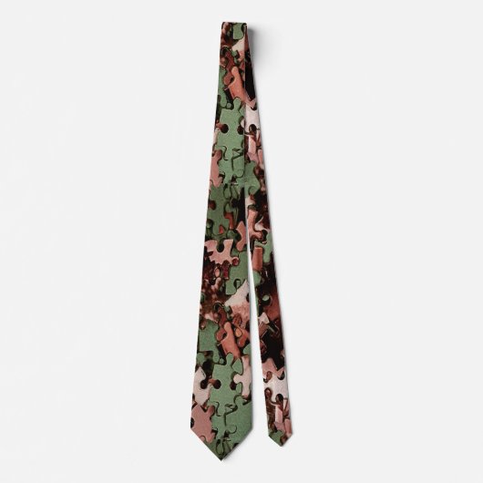 Jigzaag Puzzle Novelty Stropdas (Voorkant)