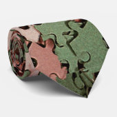 Jigzaag Puzzle Novelty Stropdas (Opgerold)