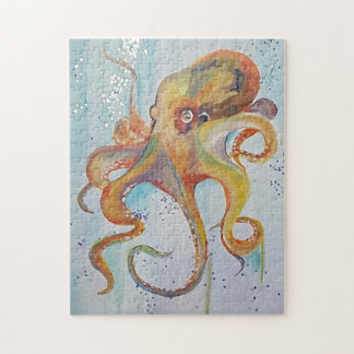 Jigzaag Puzzle Octopus Acrylcanvas door JP Denyer Legpuzzel