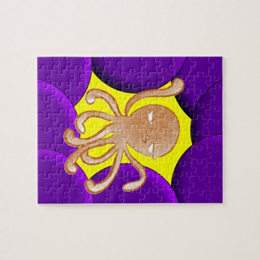 Jigzaag Puzzle Octopus Legpuzzel (Horizontaal)