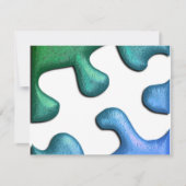 Jigzaag Puzzle Piece Invitation Kaart (Voorkant)