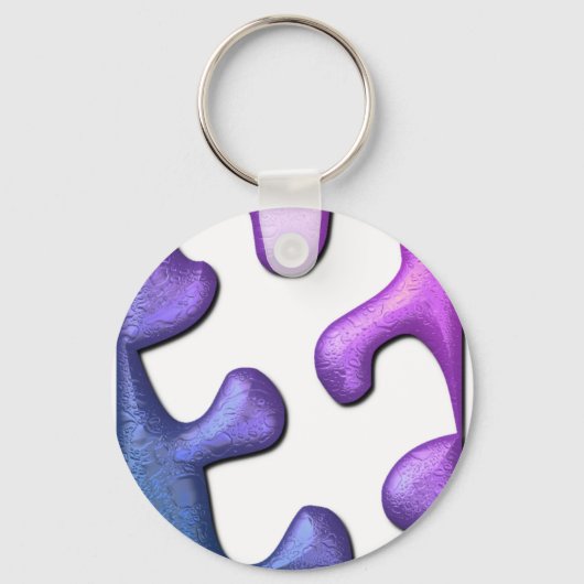 Jigzaag Puzzle Piece Sleutelhanger (Voorkant)