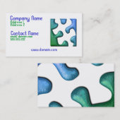 Jigzaag Puzzle Piece Visitekaartje (Voorkant / Achterkant)