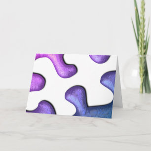 Jigzaag Puzzle Piece Wenskaart Kaart