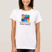 Jigzaag Puzzle Pineersels Design T-Shirt Tee Shirt (Voorkant)