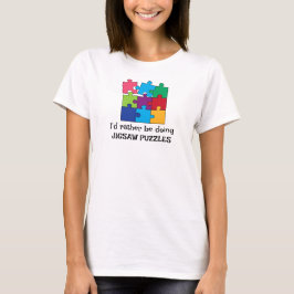 Jigzaag Puzzle Pineersels Design T-Shirt Tee Shirt