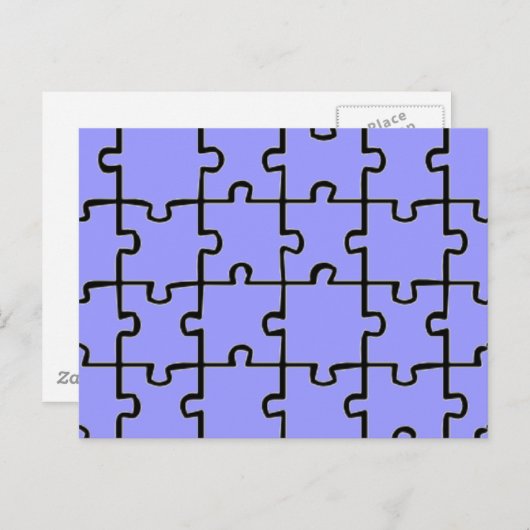 Jigzaag Puzzle Pineert Patroon CUSTOM COLOR Briefkaart (Voorkant / Achterkant)