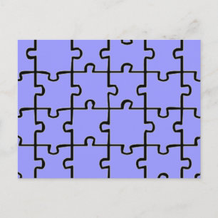 Jigzaag Puzzle Pineert Patroon CUSTOM COLOR Briefkaart