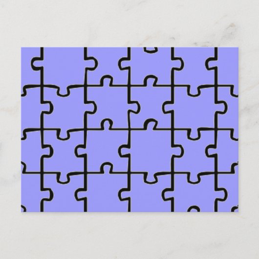 Jigzaag Puzzle Pineert Patroon CUSTOM COLOR Briefkaart (Voorkant)